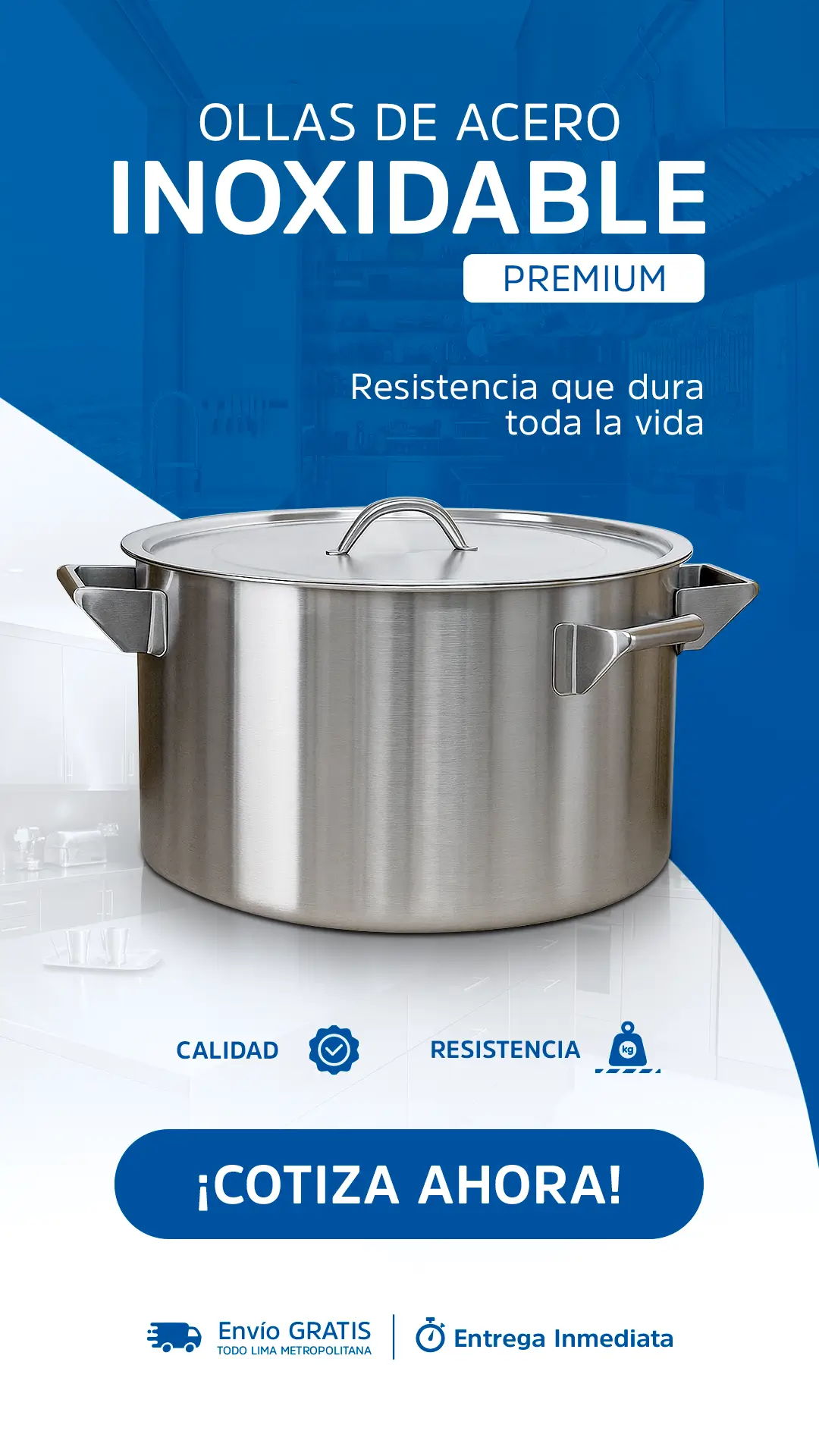 Olla de acero inoxidable - móvil