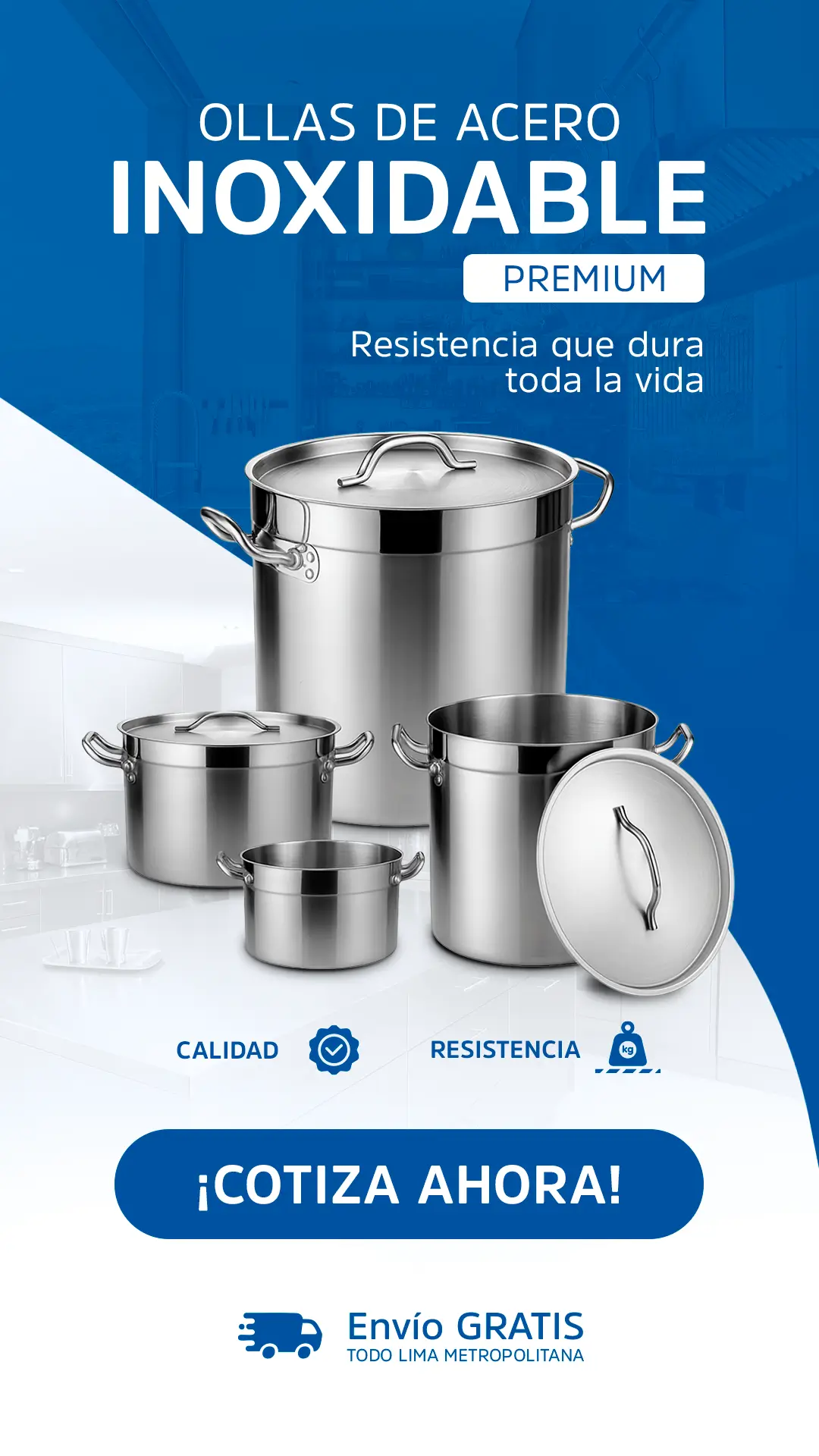 Ollas de acero inoxidable - móvil